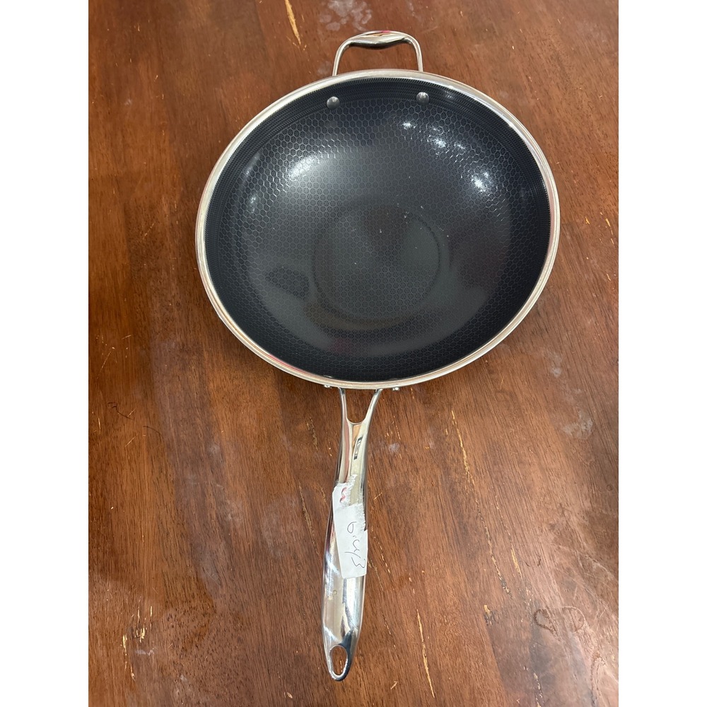 HexClad 12 Inch Hybrid Stainless Steel Wok Without Lid